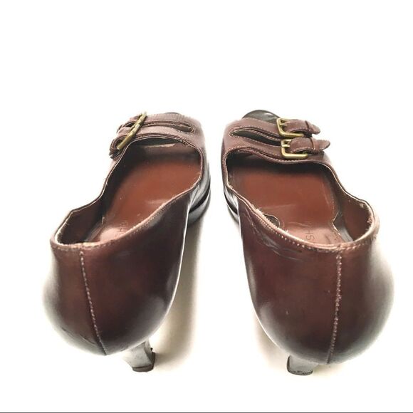 Marc Fisher Vertigo open toe double buckle heels 8 - Picture 8 of 13